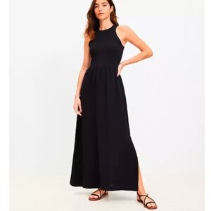 Loft black Beach Maxi dress with pockets